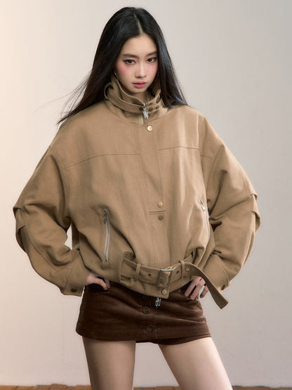 VIA PITTI VIADC617 Gradient fuzzy cotton jacket