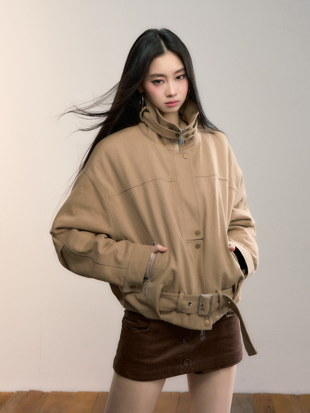 VIA PITTI VIADC617 Gradient fuzzy cotton jacket