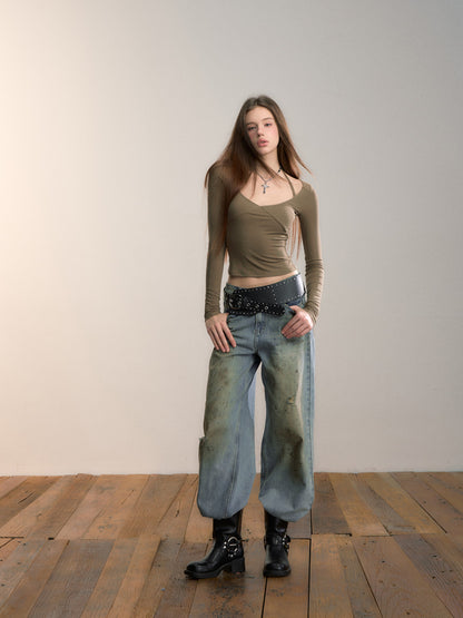 VIA PITTI VIADTP694 Basic versatile neck hanging bottom top