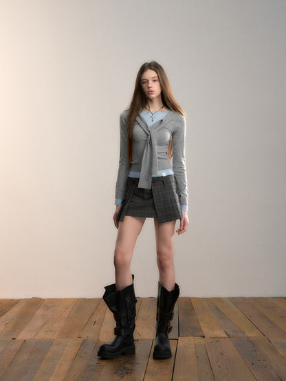 VIA PITTI VIADS703 Irregular button design skirt