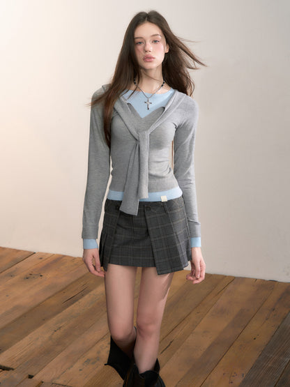 VIA PITTI VIADS703 Irregular button design skirt