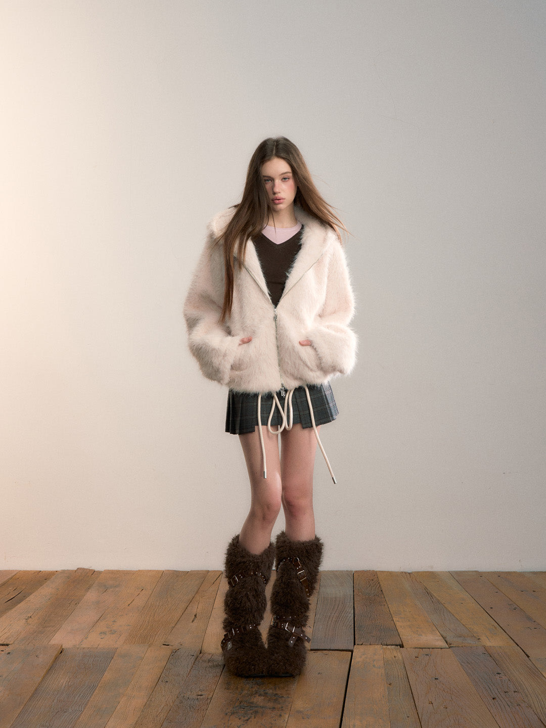 VIA PITTI VIADC684 Furry hoodie