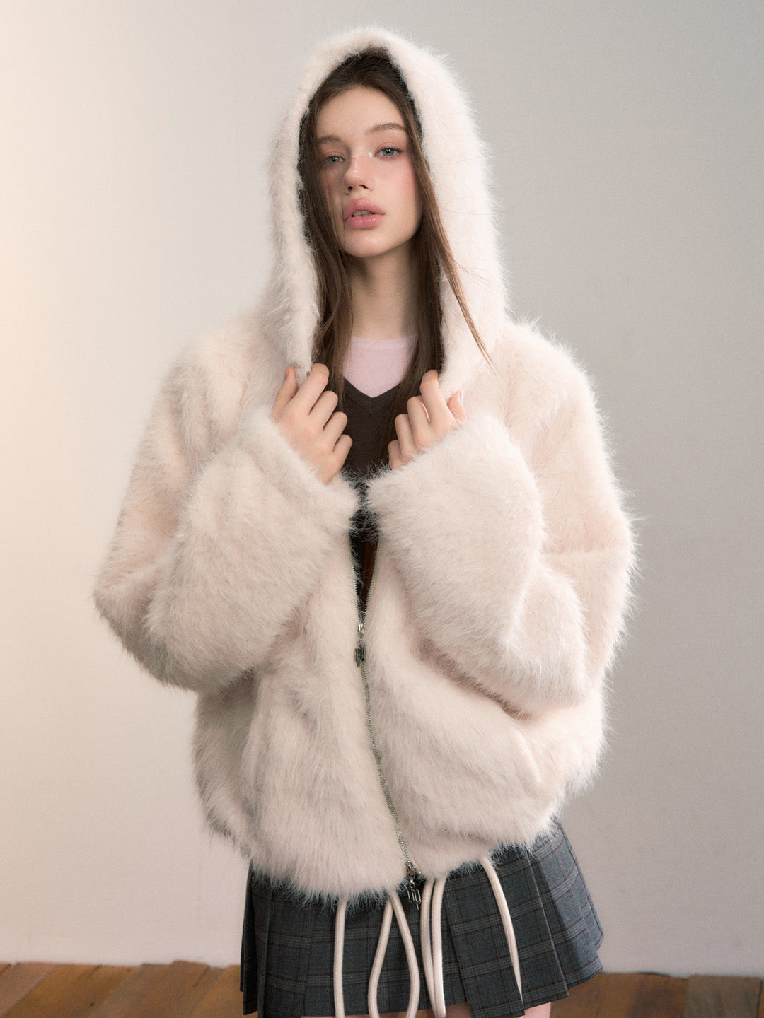 VIA PITTI VIADC684 Furry hoodie