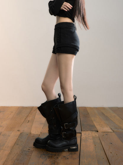 VIA PITTI VIADK745 Fashionable thick woolen shorts