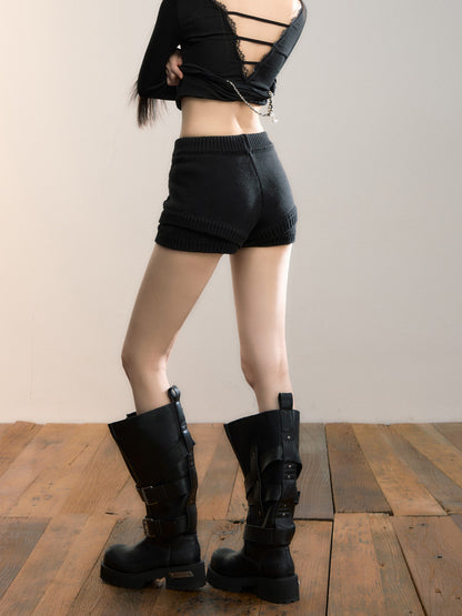 VIA PITTI VIADK745 Fashionable thick woolen shorts