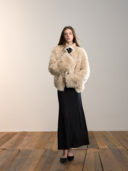 VIA PITTI VIADC665 Plush patchwork warm jacket