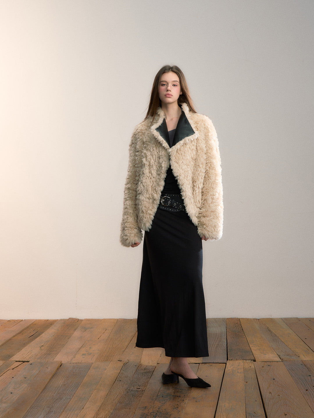 VIA PITTI VIADC665 Plush patchwork warm jacket