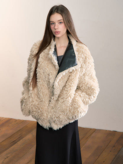 VIA PITTI VIADC665 Plush patchwork warm jacket