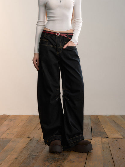 VIA PITTI VIADP711 Original color denim loose jeans