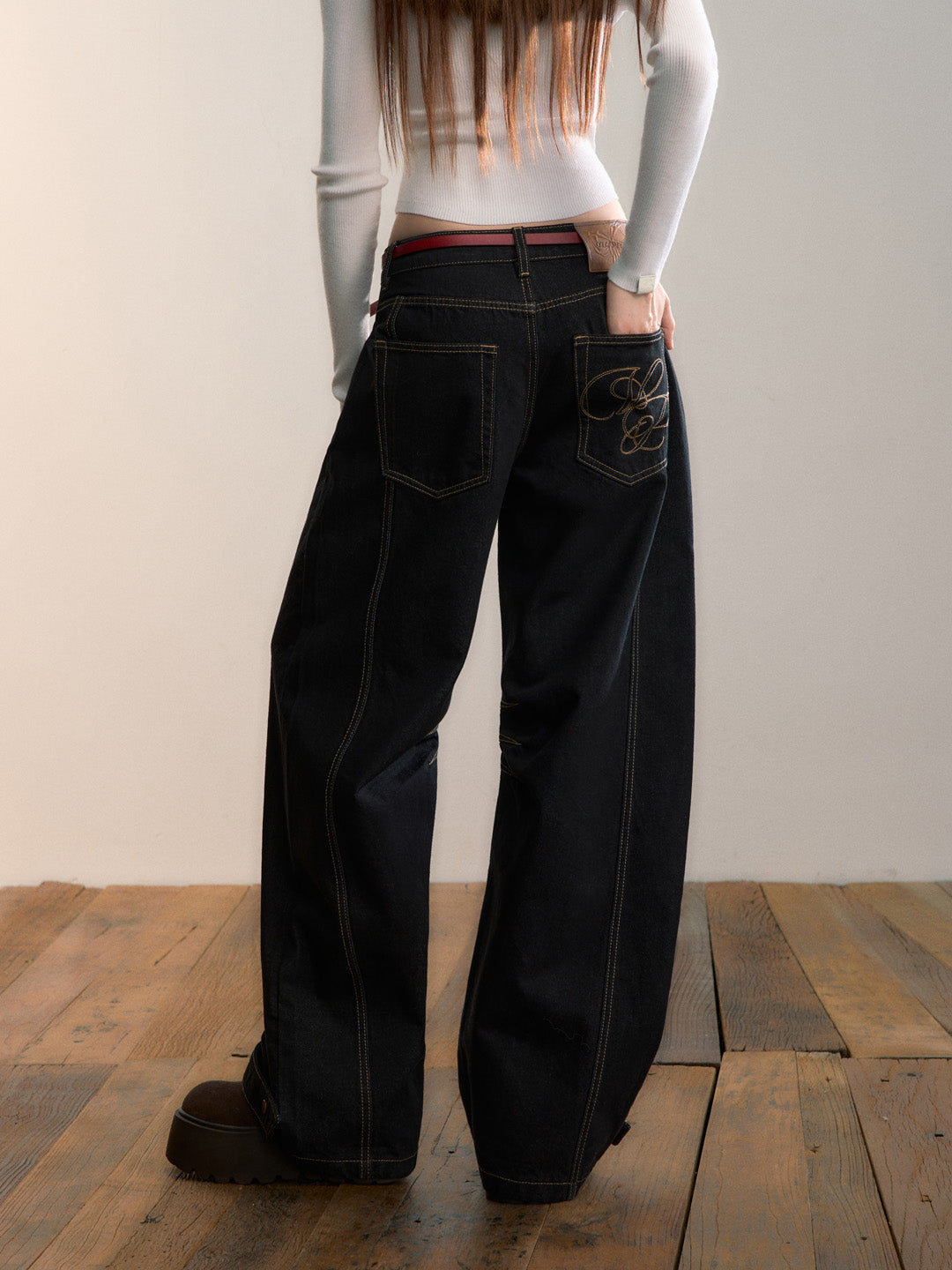 VIA PITTI VIADP711 Original color denim loose jeans