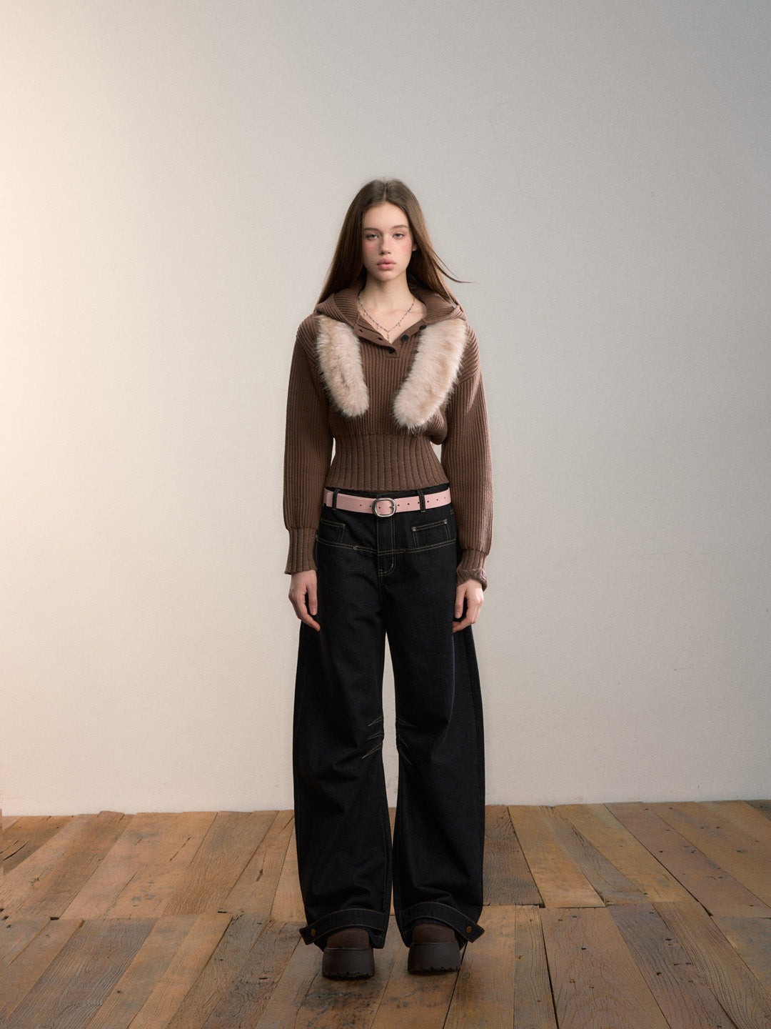 VIA PITTI VIADP711 Original color denim loose jeans