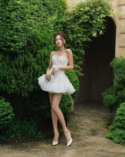 LANE Cì Moudy Dress-White