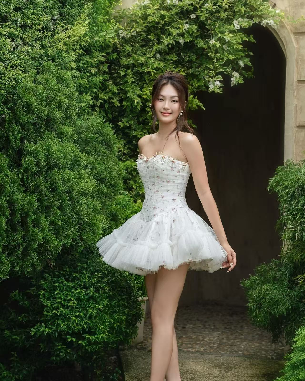 LANE Cì Moudy Dress-White