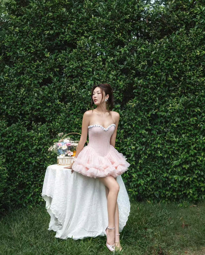 LANE Cì Bloom Dress-Pink