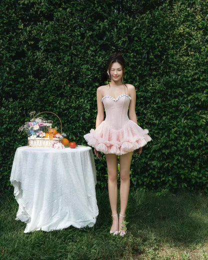 LANE Cì Bloom Dress-Pink