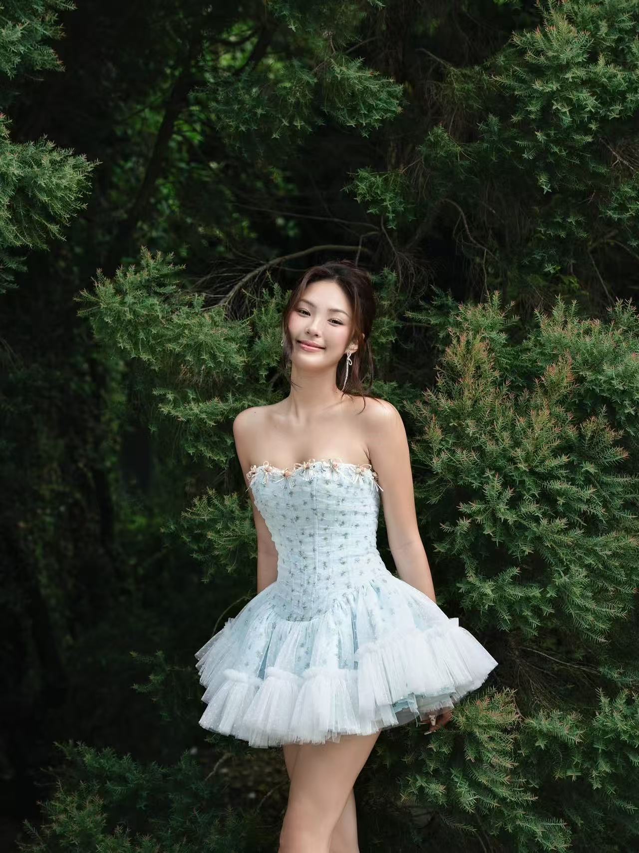 LANE Cì Moudy Dress-Blue