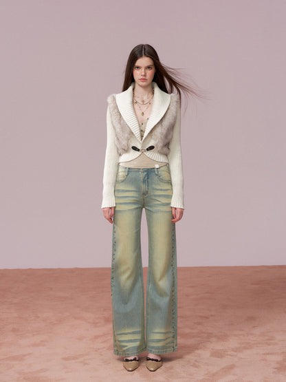 VIA PITTI VIADC771 Woolen patchwork thick short jacket