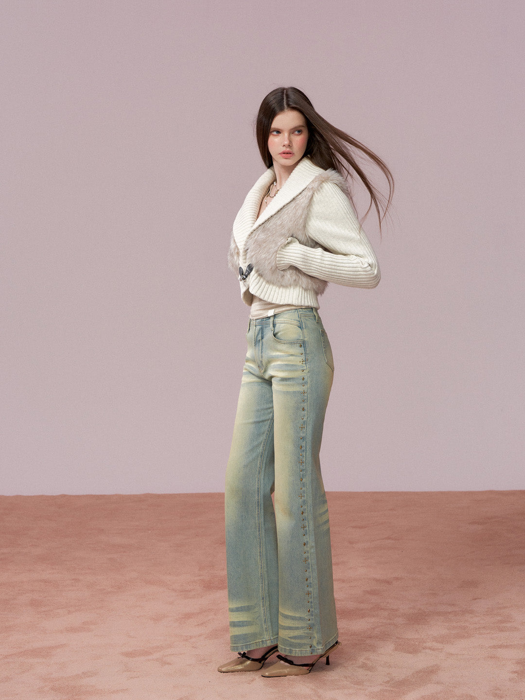 VIA PITTI VIADC771 Woolen patchwork thick short jacket