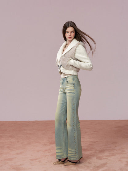 VIA PITTI VIADC771 Woolen patchwork thick short jacket