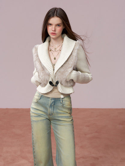 VIA PITTI VIADC771 Woolen patchwork thick short jacket