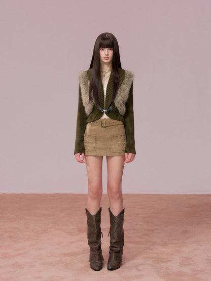 VIA PITTI VIADC771 Woolen patchwork thick short jacket