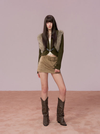 VIA PITTI VIADC771 Woolen patchwork thick short jacket