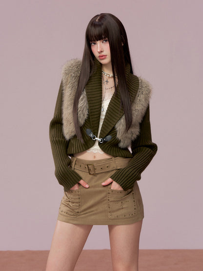 VIA PITTI VIADC771 Woolen patchwork thick short jacket