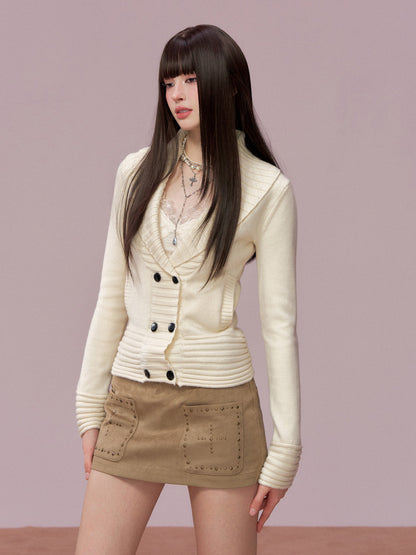 VIA PITTI VIADK776 Basic lapel sweater