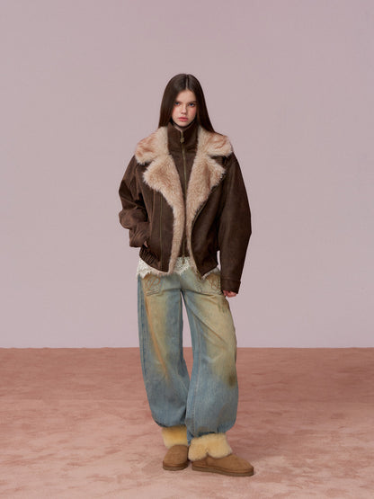 VIA PITTI VIADC686 Wool collar thick cotton jacket