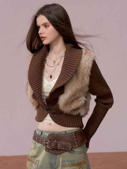VIA PITTI VIADC771 Woolen patchwork thick short jacket