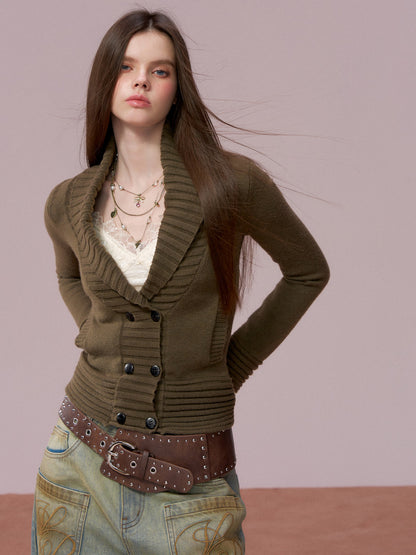 VIA PITTI VIADK776 Basic lapel sweater