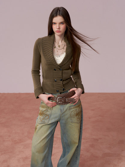 VIA PITTI VIADK776 Basic lapel sweater