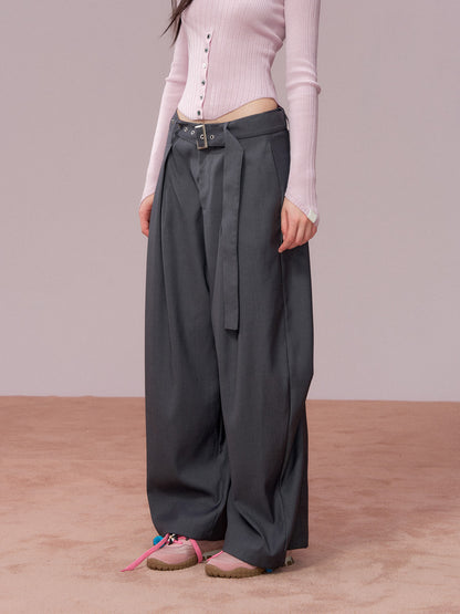 VIA PITTI VIADP723 Versatile loose long waistband suit pants