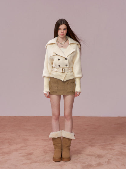 VIA PITTI VIADC735 Splicing design jacket coat