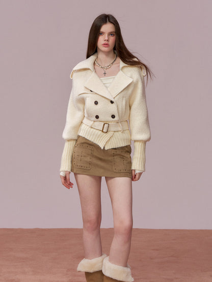 VIA PITTI VIADC735 Splicing design jacket coat