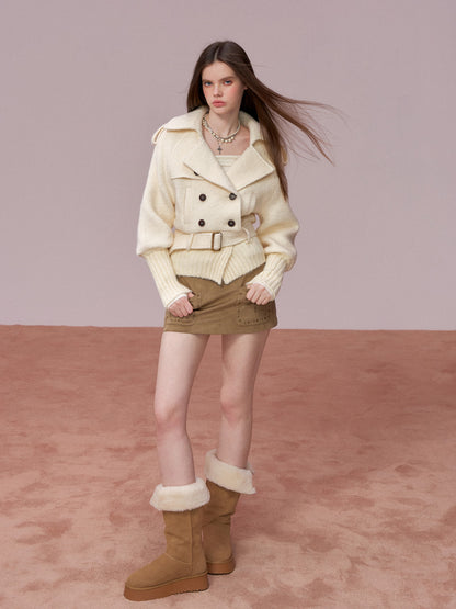 VIA PITTI VIADC735 Splicing design jacket coat