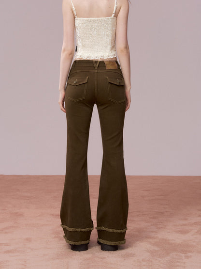 VIA PITTI VIADP740 Basic versatile mid high waisted pants