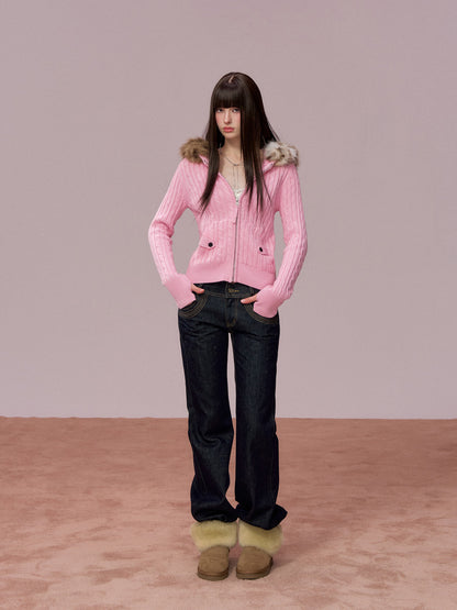 VIA PITTI VIADK748 Big collar woolen cardigan jacket