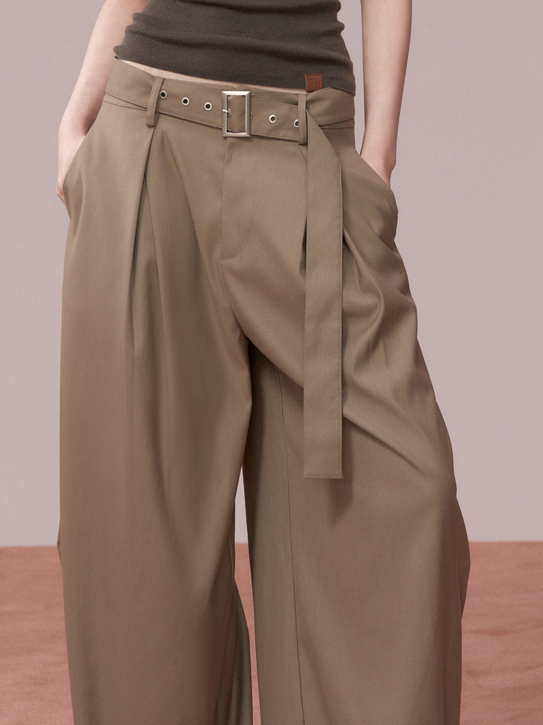 VIA PITTI VIADP723 Versatile loose long waistband suit pants