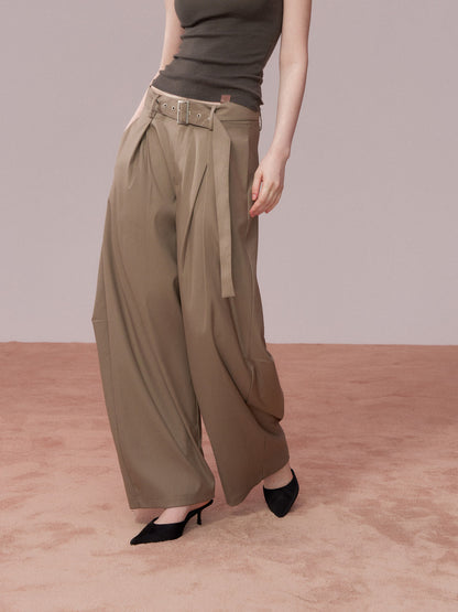 VIA PITTI VIADP723 Versatile loose long waistband suit pants