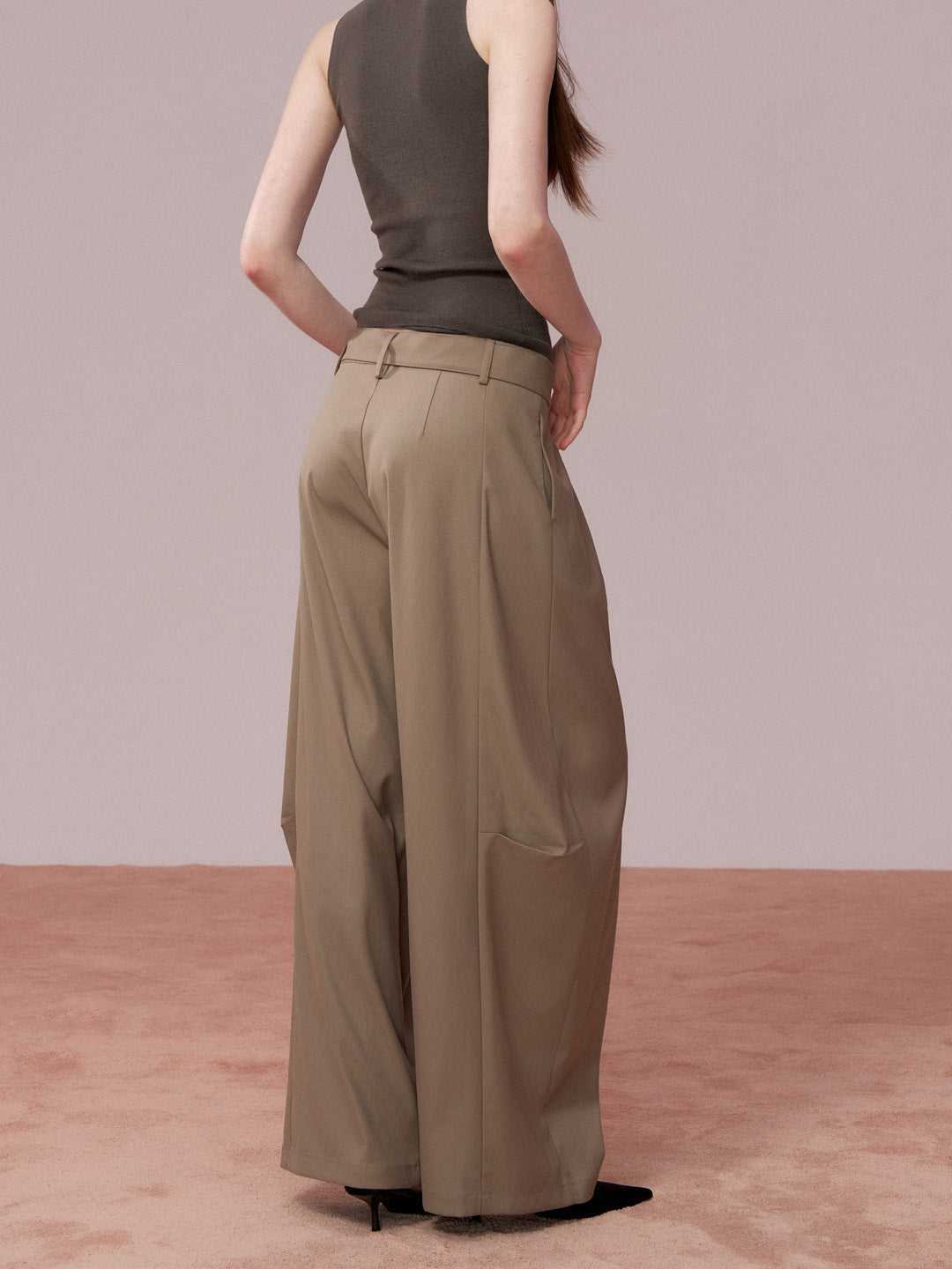 VIA PITTI VIADP723 Versatile loose long waistband suit pants
