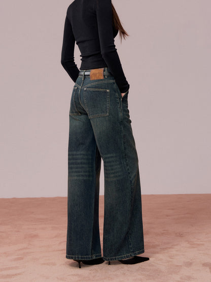 VIA PITTI VIADP738 Diamond letter denim pants