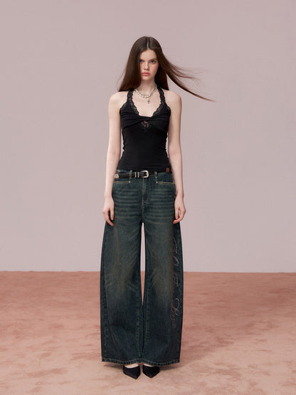 VIA PITTI VIADTP691 Lace patchwork inner bottom vest