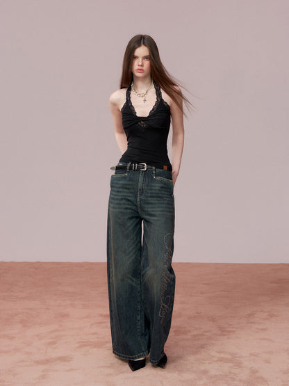 VIA PITTI VIADTP691 Lace patchwork inner bottom vest