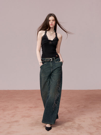 VIA PITTI VIADTP691 Lace patchwork inner bottom vest