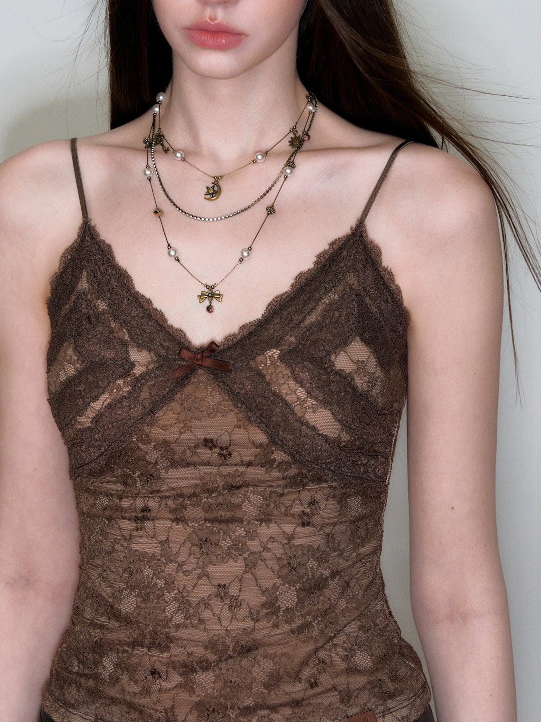 VIA PITTI VIADTP752 Lace camisole vest