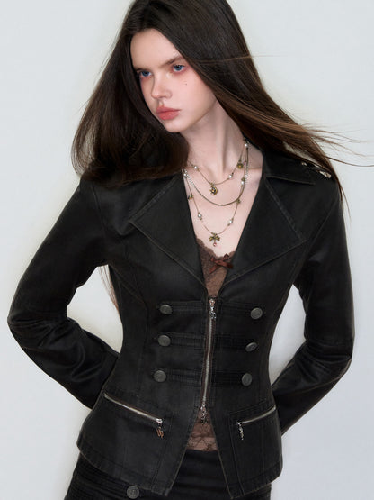 VIA PITTI VIAAC793 Button decoration suit top