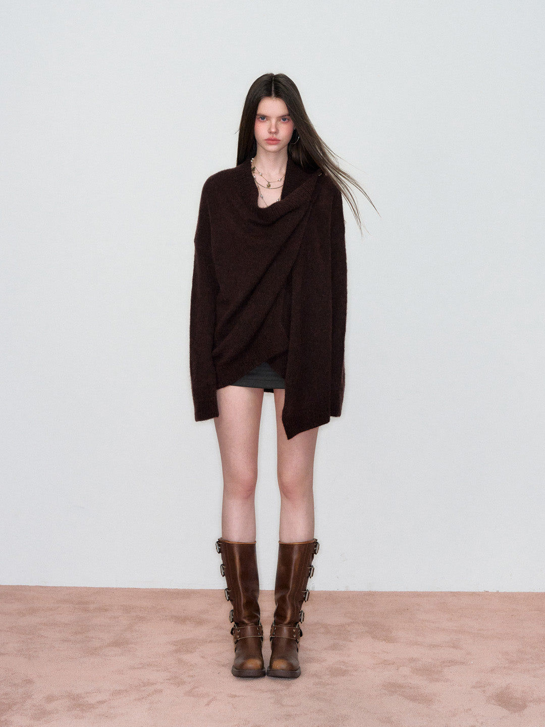 VIA PITTI VIAAK871 Shawl style woolen cardigan