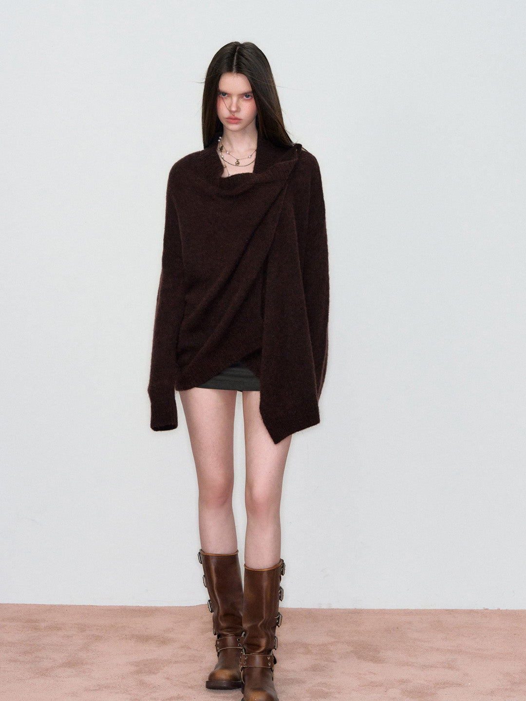 VIA PITTI VIAAK871 Shawl style woolen cardigan