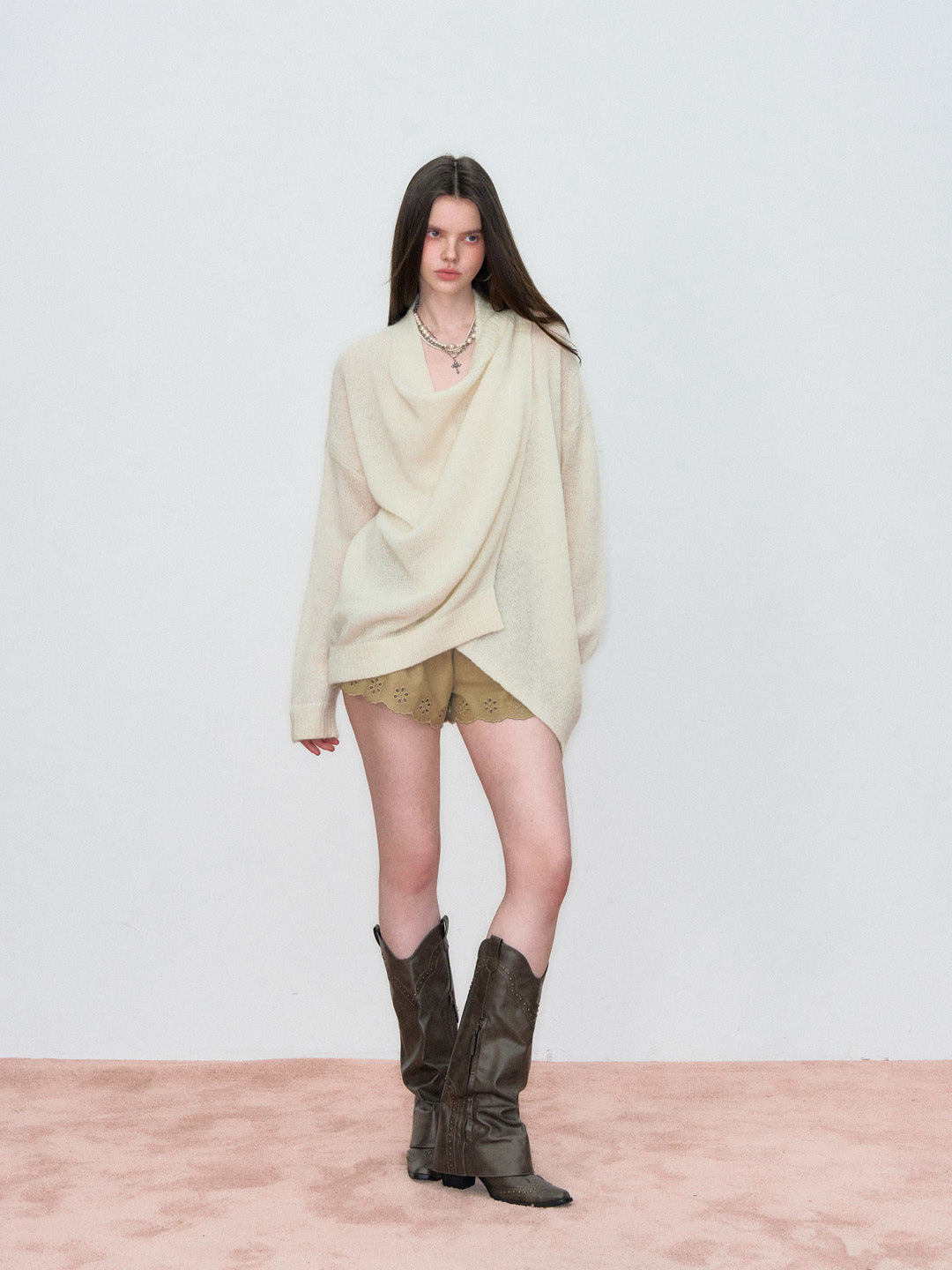 VIA PITTI VIAAK871 Shawl style woolen cardigan